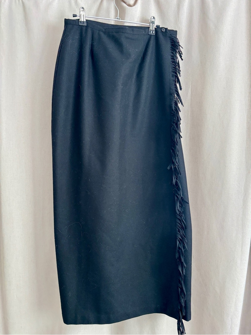 Suzanne Taylor Fringe Trim Midi Skirt | Size 6